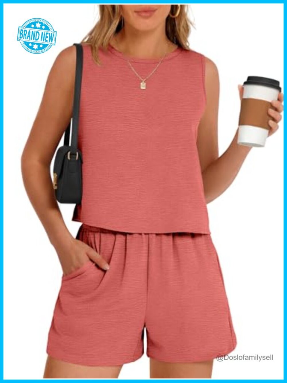 Women's Sleeveless Tank Top and Shorts Lounge Set Summer Casual Two Piece